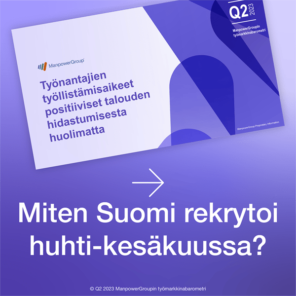 Työmarkkinabarometrin kansilehti - Miten Suomi rekrytoi huhti-kesäkuussa?