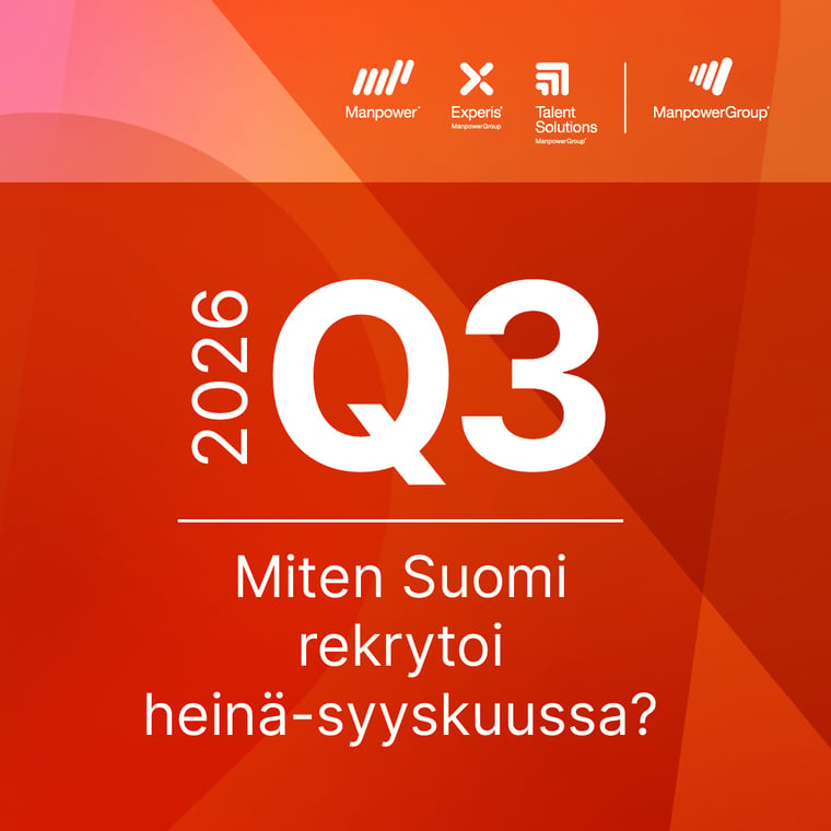 Rekrytointinäkymät viilenevät - Suomi jää 16 pistettä globaalista keskiarvosta